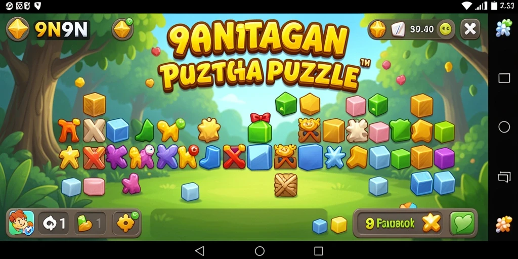 Gameplay 9N9N menampilkan tantangan puzzle yang seru dan menyenangkan.