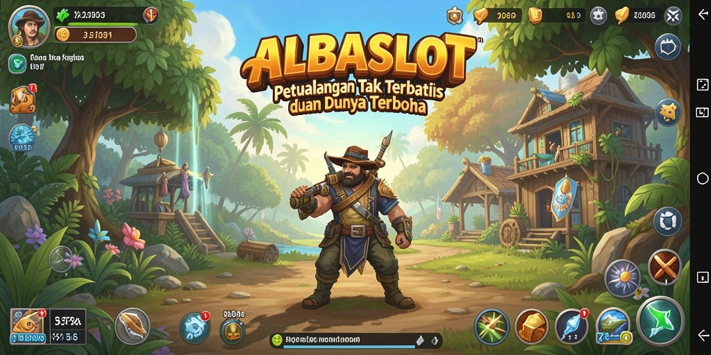Tampilan gameplay ALBASLOT yang menawan dalam dunia terbuka.