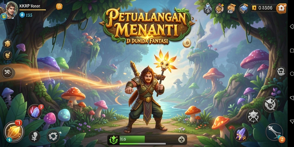 Screenshot gameplay KKRP yang menampilkan karakter dalam petualangan seru.