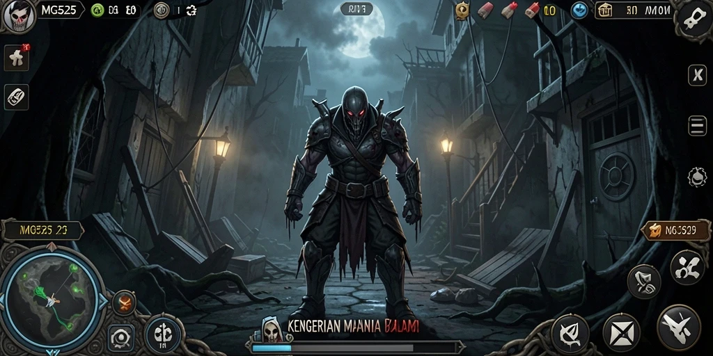 Tampilan menegangkan dari gameplay MG525 di dunia yang menyeramkan.