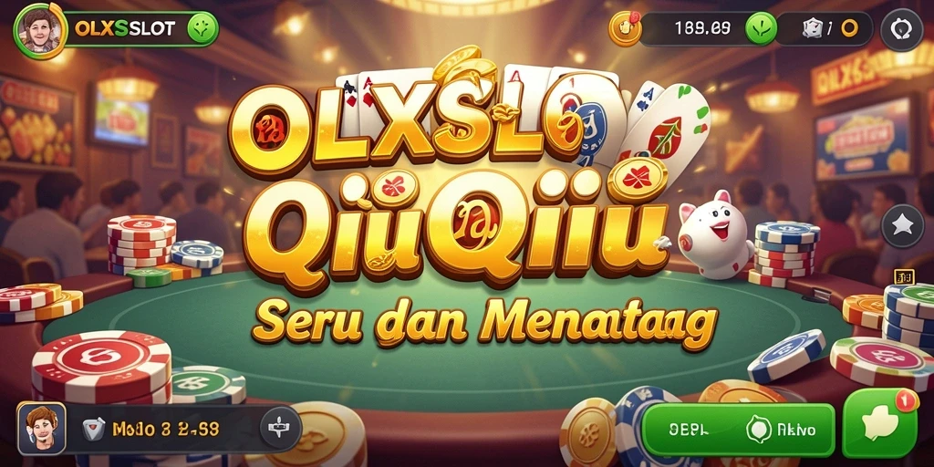 Screenshot OLXSLOT menampilkan momen seru dalam permainan QiuQiu.