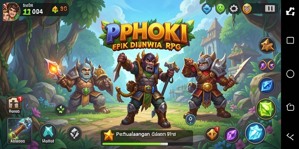 Screenshot PPHOKI memperlihatkan aksi seru dalam pertempuran RPG.