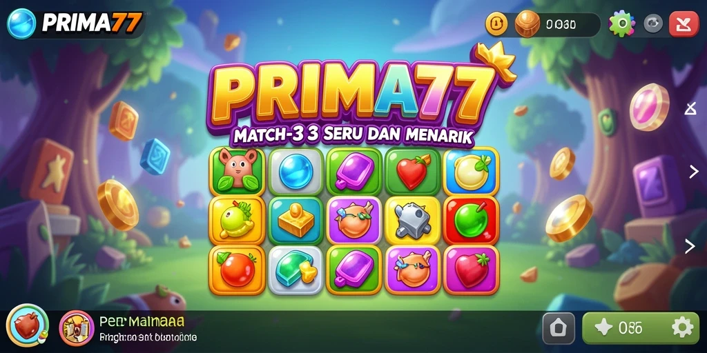 Tampilan gameplay seru dari PRIMA77 dalam kategori Match-3.