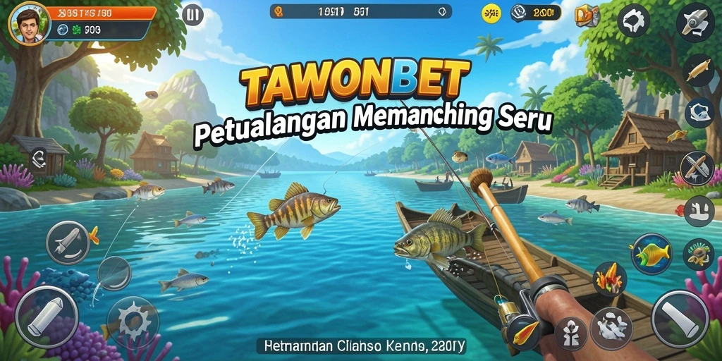 Screenshot gameplay TAWONBET menampilkan aksi memancing yang menakjubkan.