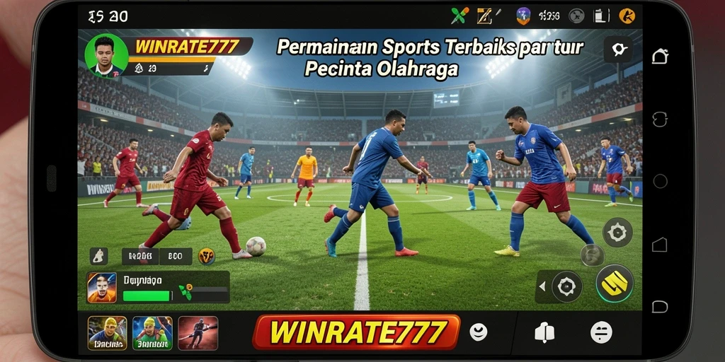 Tampilan gameplay menarik dalam olahraga di WINRATE777.